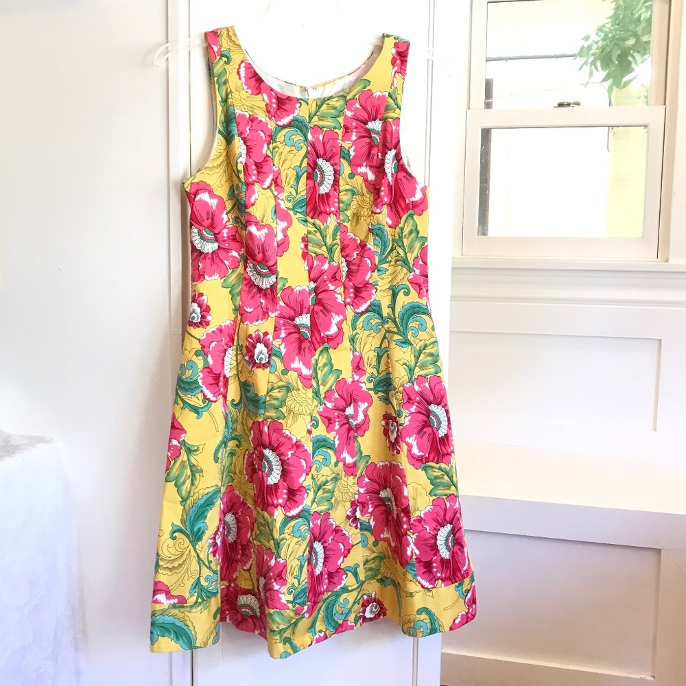 ROBBIE BEE Cotton Sleeveless Floral Dress Pink Women’s Size 12